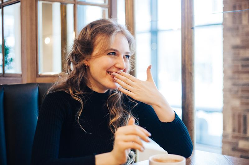 Young woman laughing 
